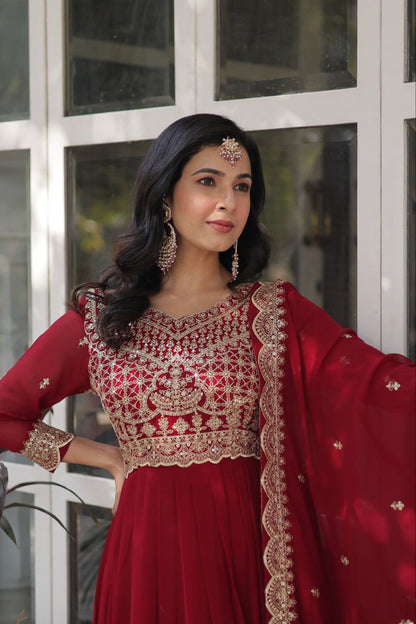 Riwaayat Luxe Faux Blooming Anarkali Gown