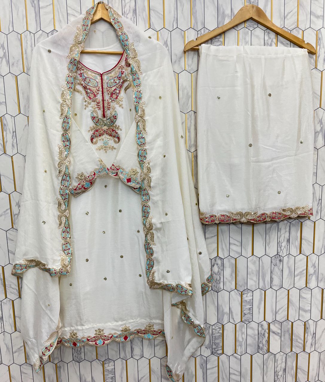 Spark Diva Chinon Silk Embroidery Work