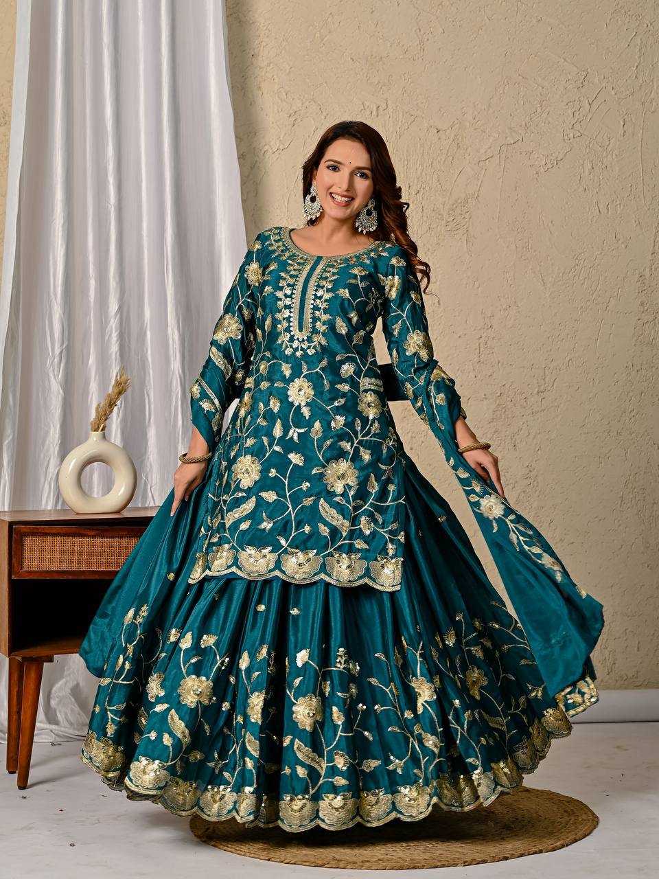 Signature Shine Chinon Silk Lehenga Collection