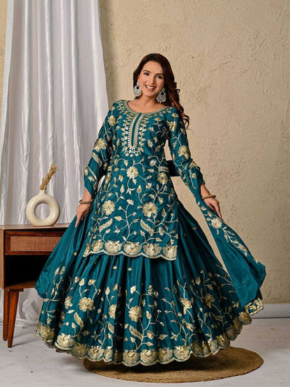 Signature Shine Chinon Silk Lehenga Collection