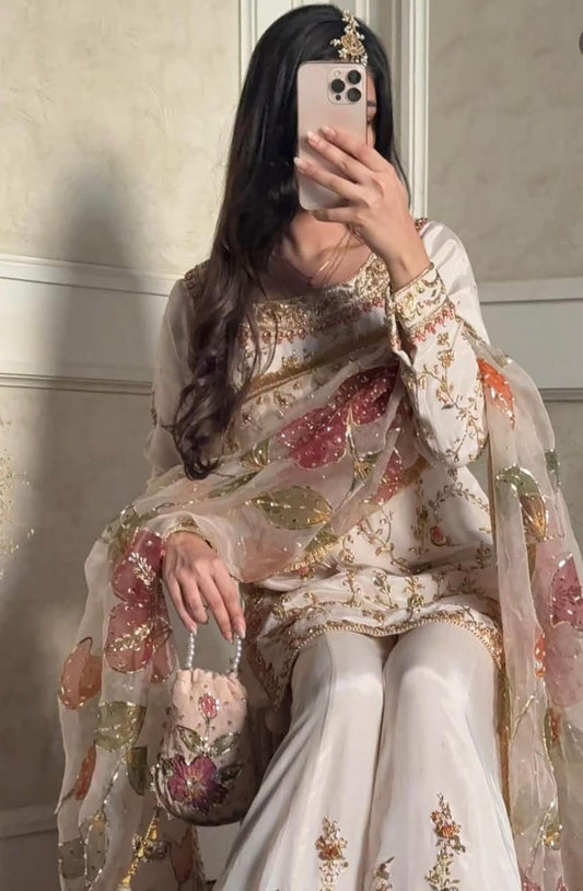 Jannat Nazakat Elegant Sharara Set Zariya