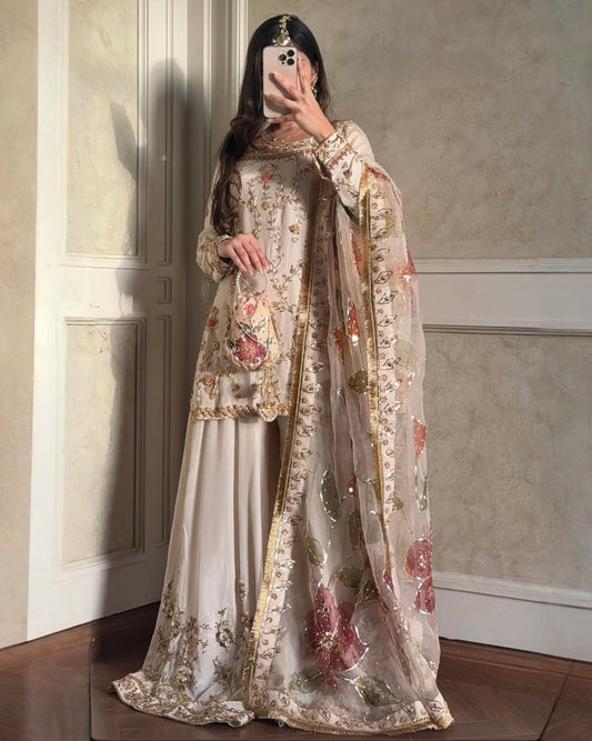 Jannat Nazakat Elegant Sharara Set Zariya